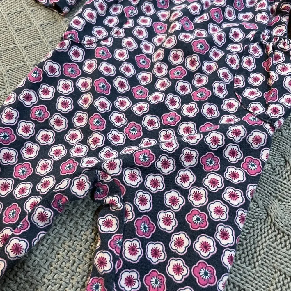 Tea Collection Floral Romper ~ 0/3M